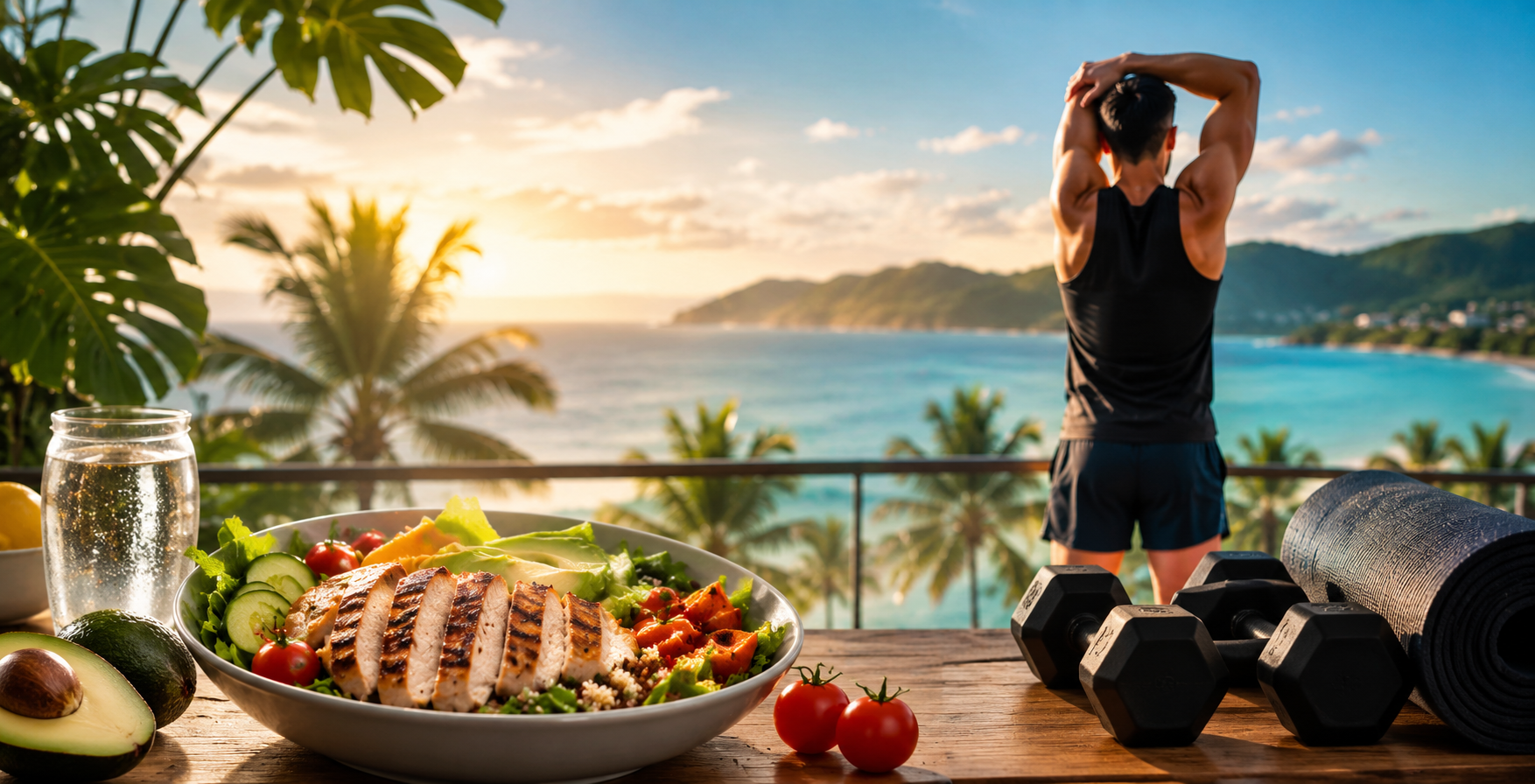 ENTRENO Y ALIMENTACION VACACIONES FUERA DE CASA: la estrategia definitiva para mantener tu físico este verano