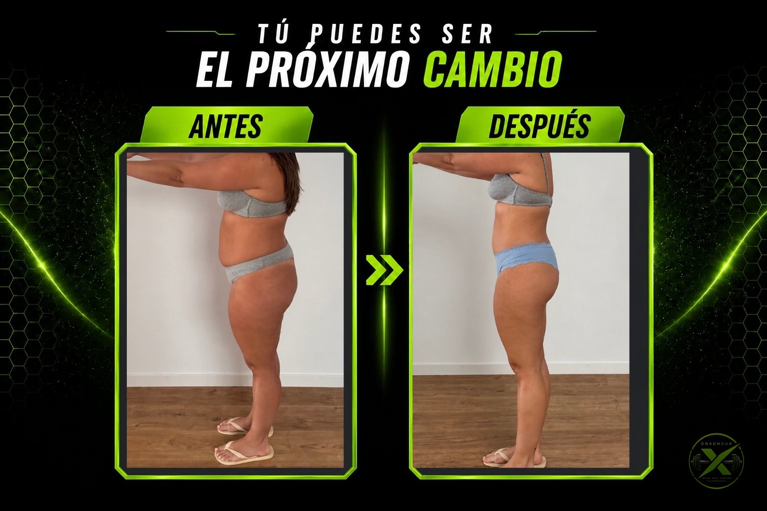 Transformación real — Ella, 30 años · Reconocerse en el espejo
